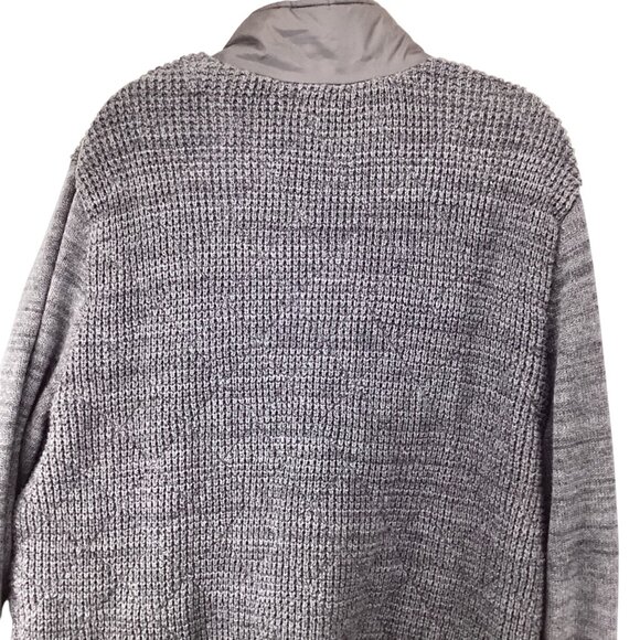 Calibrate Mens Sweater Jacket Size XL Xlarge Gray Textured Knit Zip-Up Insulated - Picture 7 of 10